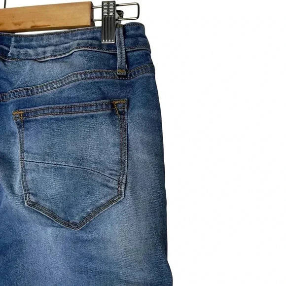 Free People Driftwood Jackie Stripe High Rise Denim  Blue Jeans Size 27 - Picture 6 of 11